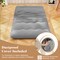 Costway Twin/Full/Queen/King Futon Mattress Japanese Floor Pad Washable Cover Carry Bag Grey